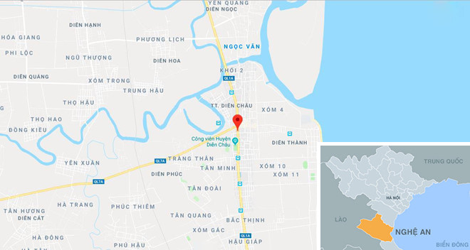 Vị trí xảy ra vụ tai nạn làm 2 thanh niên tử vong tại chỗ