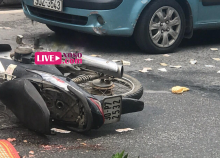Hà Nôi: Va chạm với xe bus, một người đi xe máy chết thảm