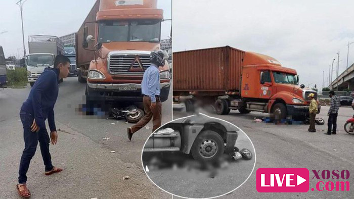Hai nữ sinh đi xe đạp điện chết thảm dưới bánh xe container