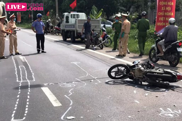 Xe tải đâm xe máy di chuyển ngược chiều, một người chết thảm tại Lâm Đồng