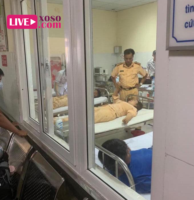 2 chiến sĩ CSGT đang nhập viện trong tình trạng bị thương nặng