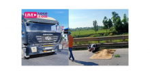 Ninh Bình: Va chạm với xe đầu kéo, người phụ nữ đi xe máy tử vong