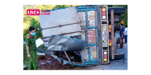 Phú Thọ: Xe tải lật khi đổ đèo, tài xế nhập viện, 2 mẹ con tử vong