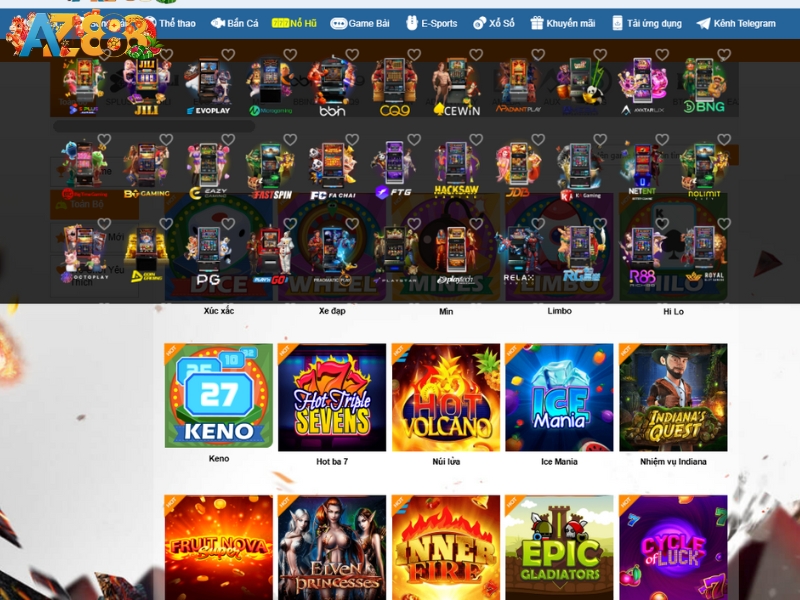 Sảnh cược nổ hũ có giao diện nổi bật 